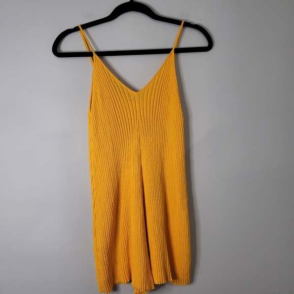 Free People Beach Nola Sweater Romper Orange Yellow - Picture 3 of 6